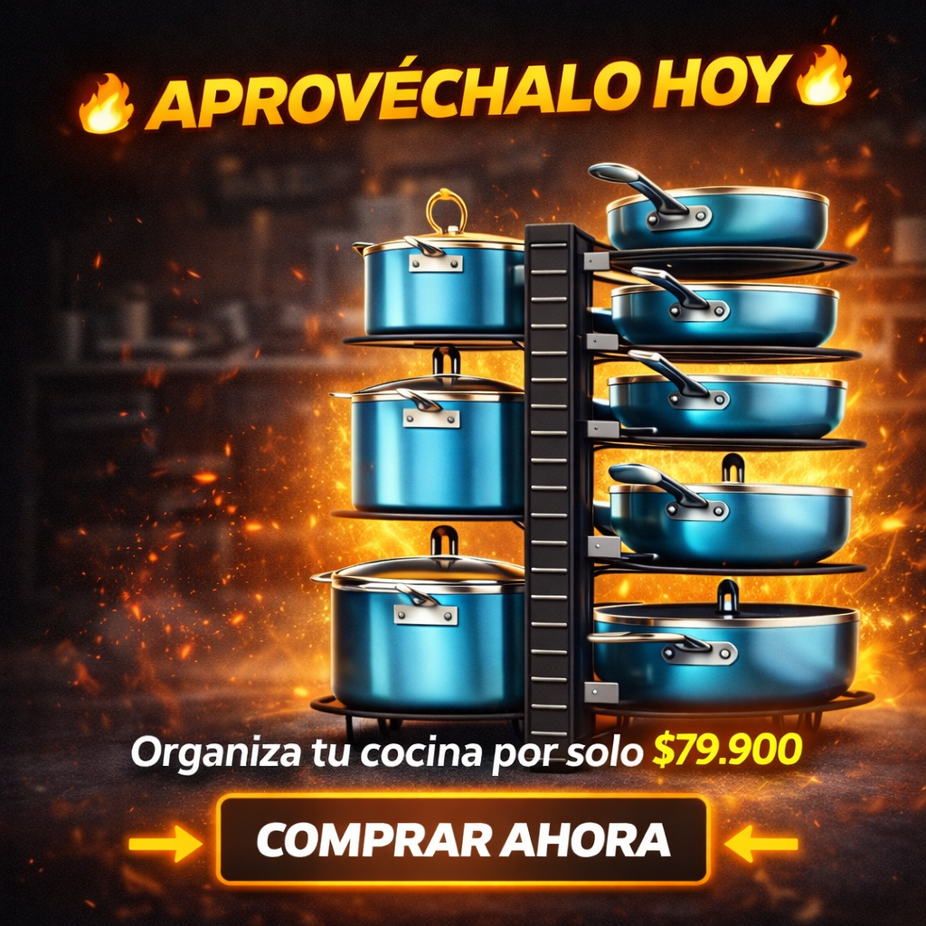 NO MÁS OLLAS AMONTONADAS CON ESTE ORGANIZADOR DE OLLAS Y SARTENES