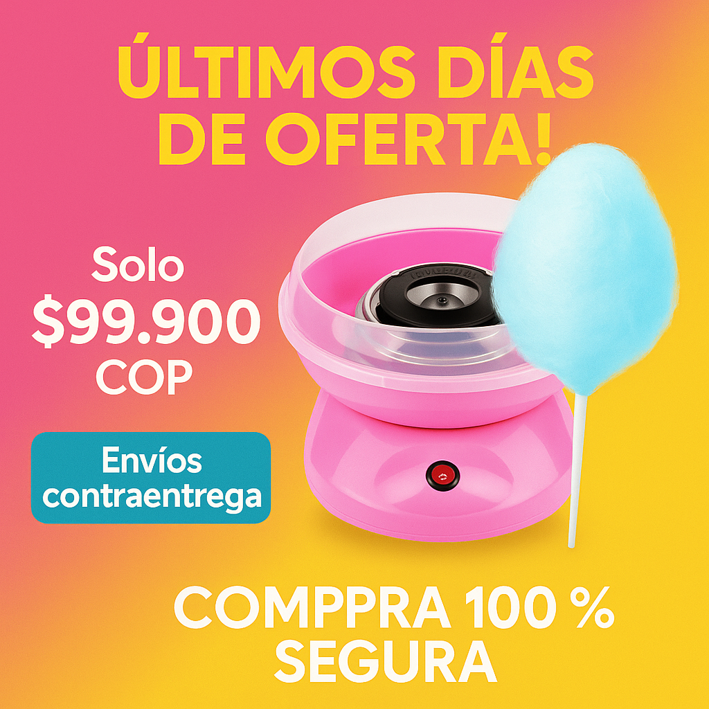 Haz algodones de azúcar en minutos y sorprende a todos - MAQUINA ALGODON DE AZUCAR