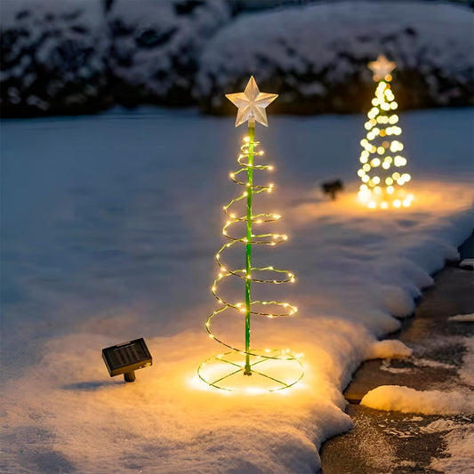 Árbol de Navidad para exterior con luz solar