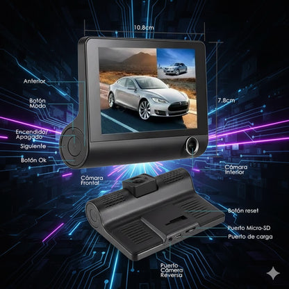 Triple protección en un solo dispositivo con el Visionroad Mirror Dvr
