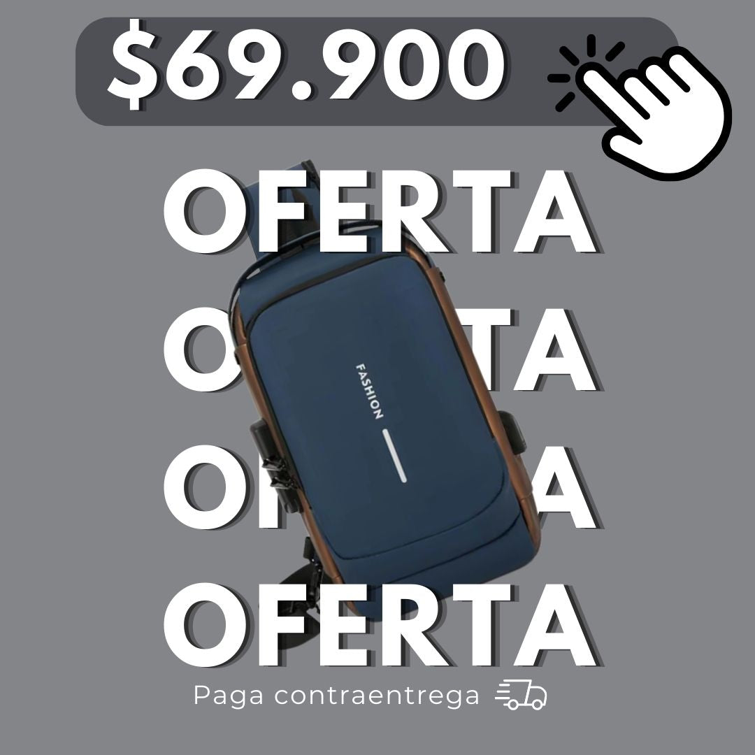 BOLSO IMPERMEABLE ANTIRROBO® CON CARGA USB EN FIBRA DE CARBONO