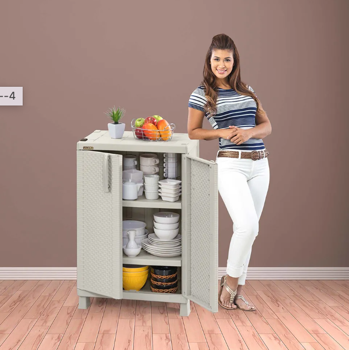 Armario Mediano Apariencia Rattan - RIMAX