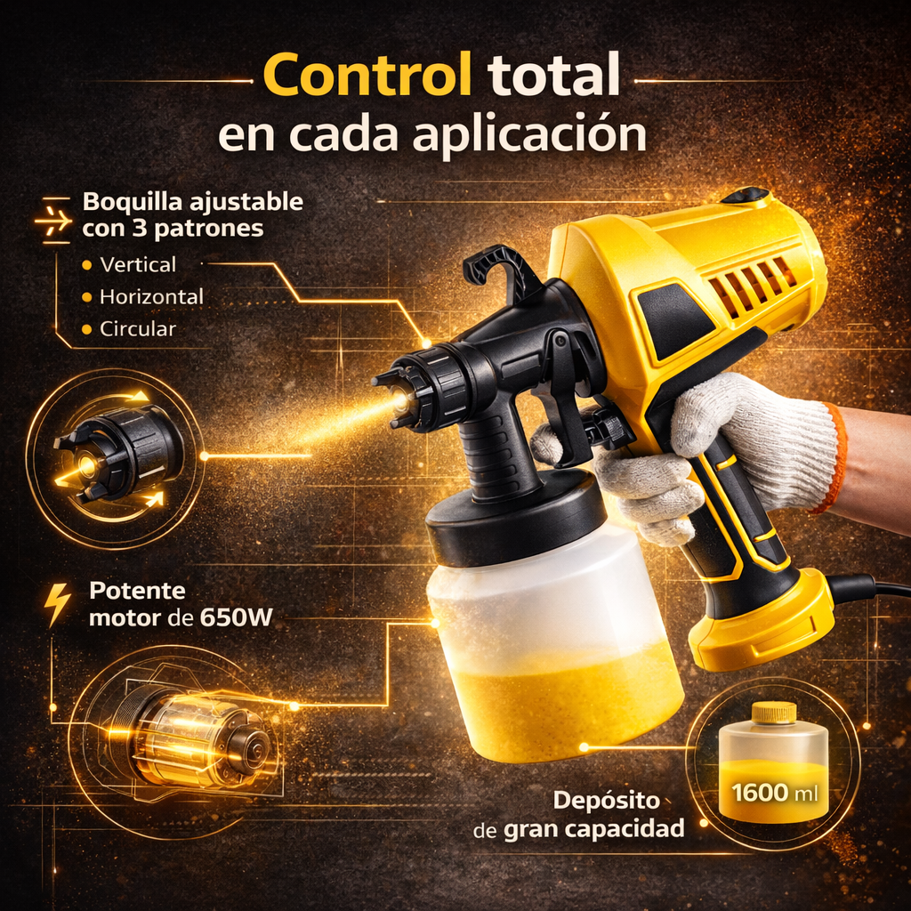 Pinta Más Rápido. Acabado Perfecto. Sin Complicaciones - Pistola De Pintura En Aerosol Eléctrica