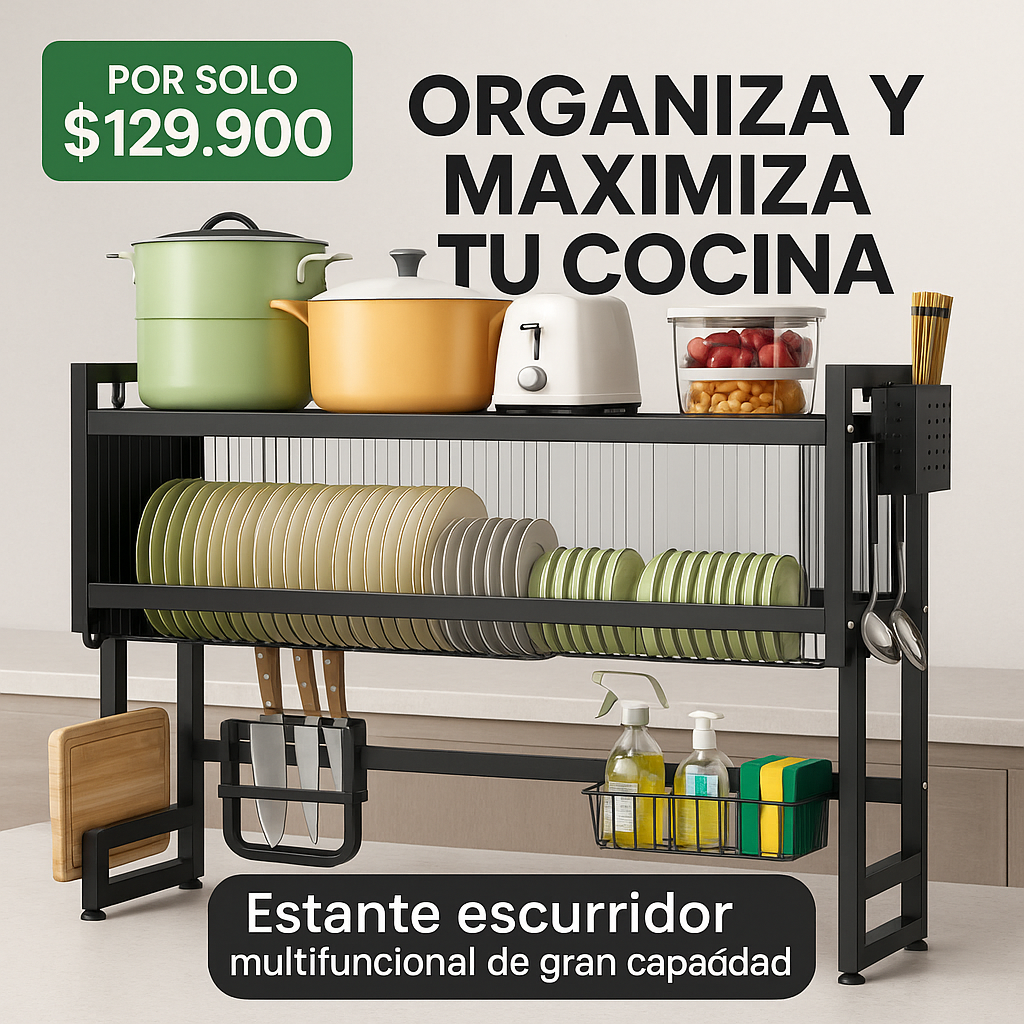 Tu cocina más limpia que nunca - ESCURRIDOR DE PLATOS