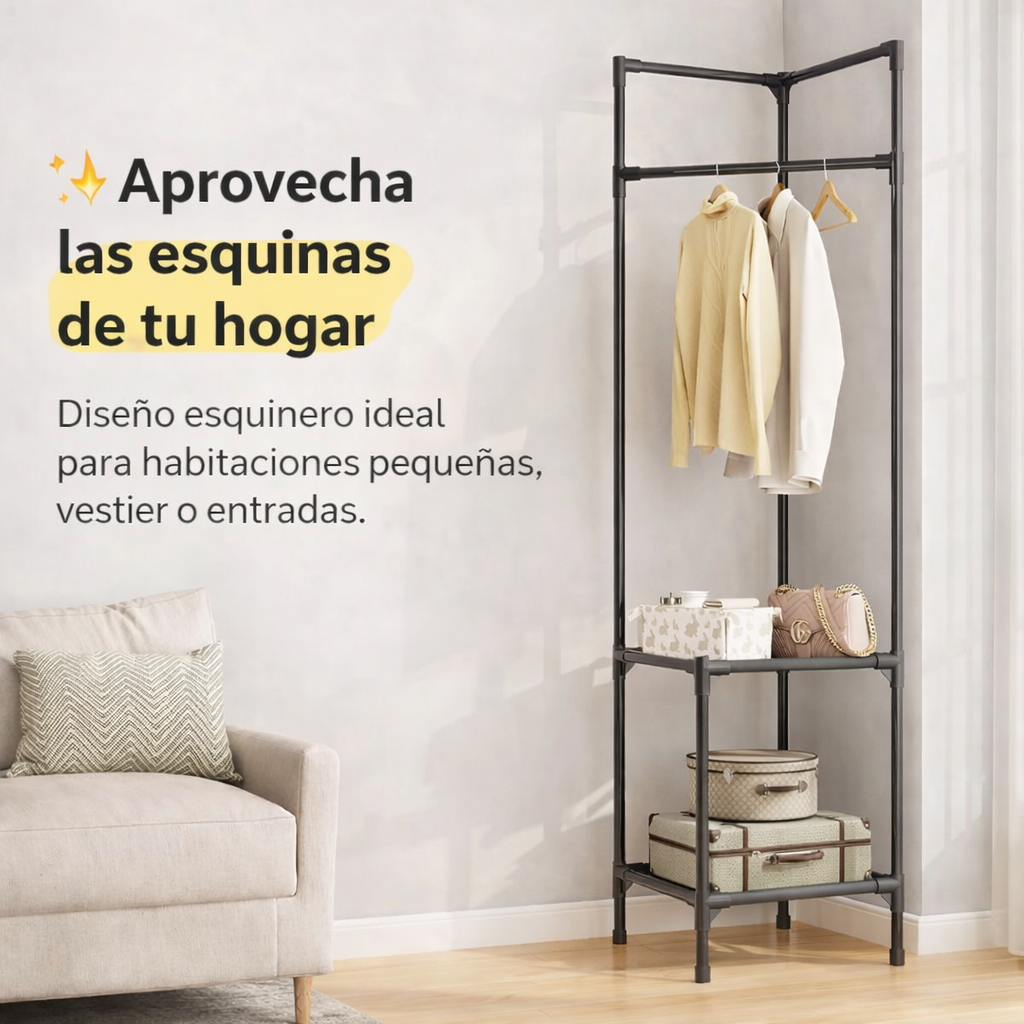 Más orden, menos desorden - ORGANIZADOR PERCHERO ESQUINERO
