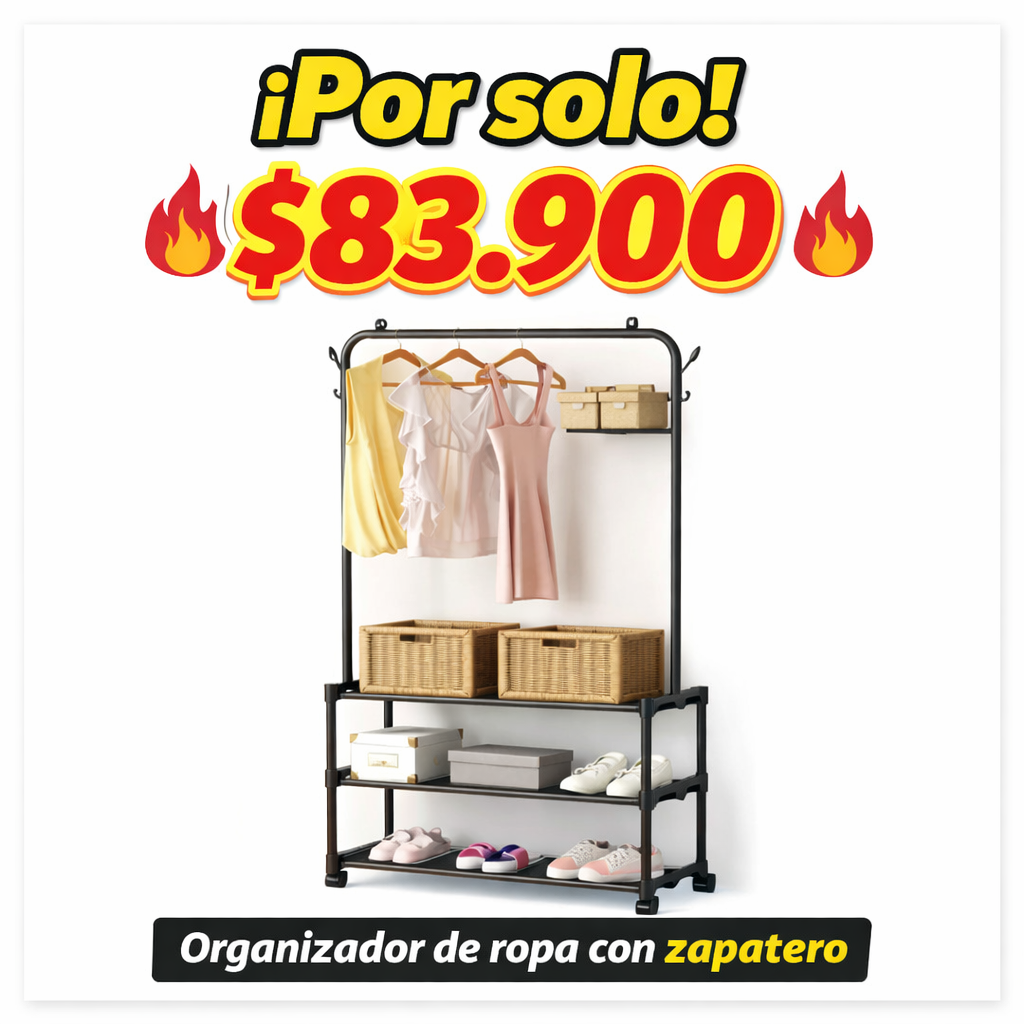 ¡Organiza tu espacio en minutos! - ZAPATERO Y PERCHERO