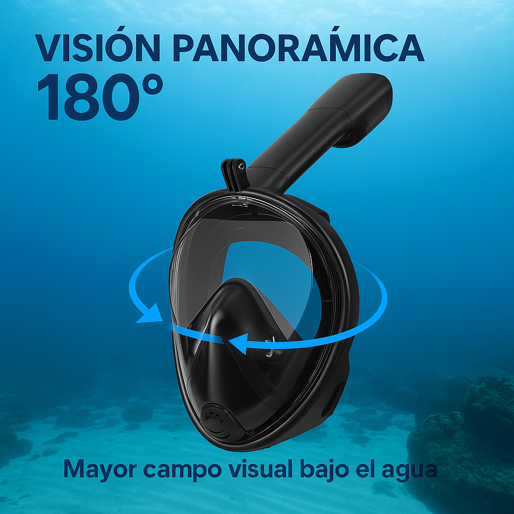 Mira el Mar como Nunca Antes – Visión 180° Real - CARETA DE BUCEO