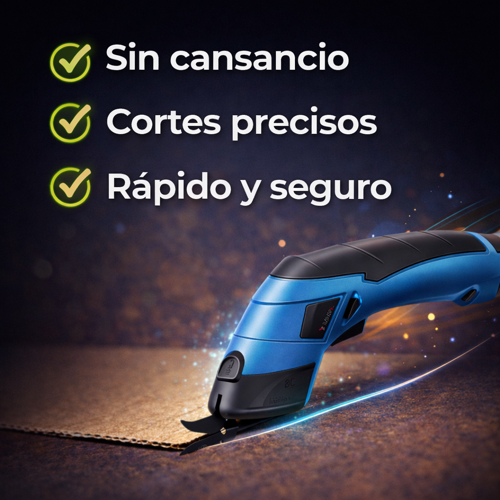 Corta más rápido, sin esfuerzo con la tijera electrica multifuncional