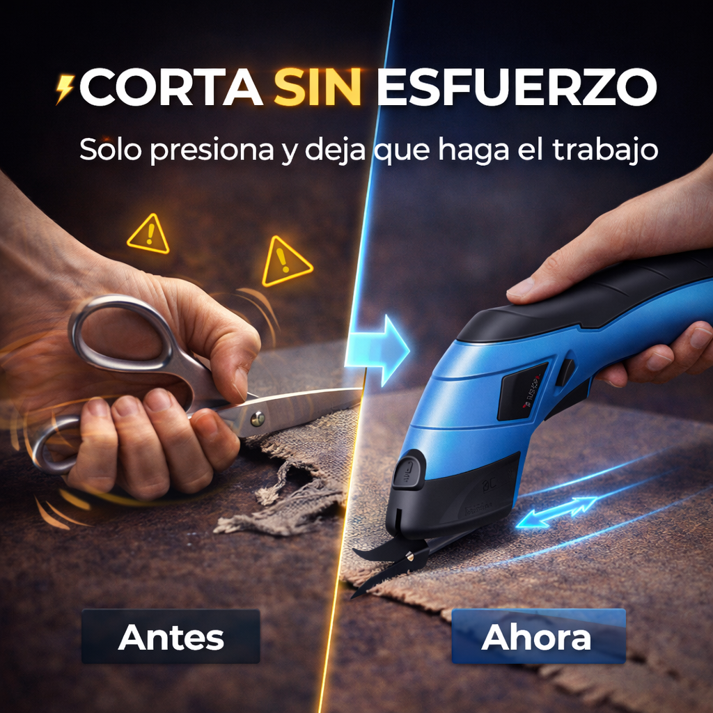 Corta más rápido, sin esfuerzo con la tijera electrica multifuncional