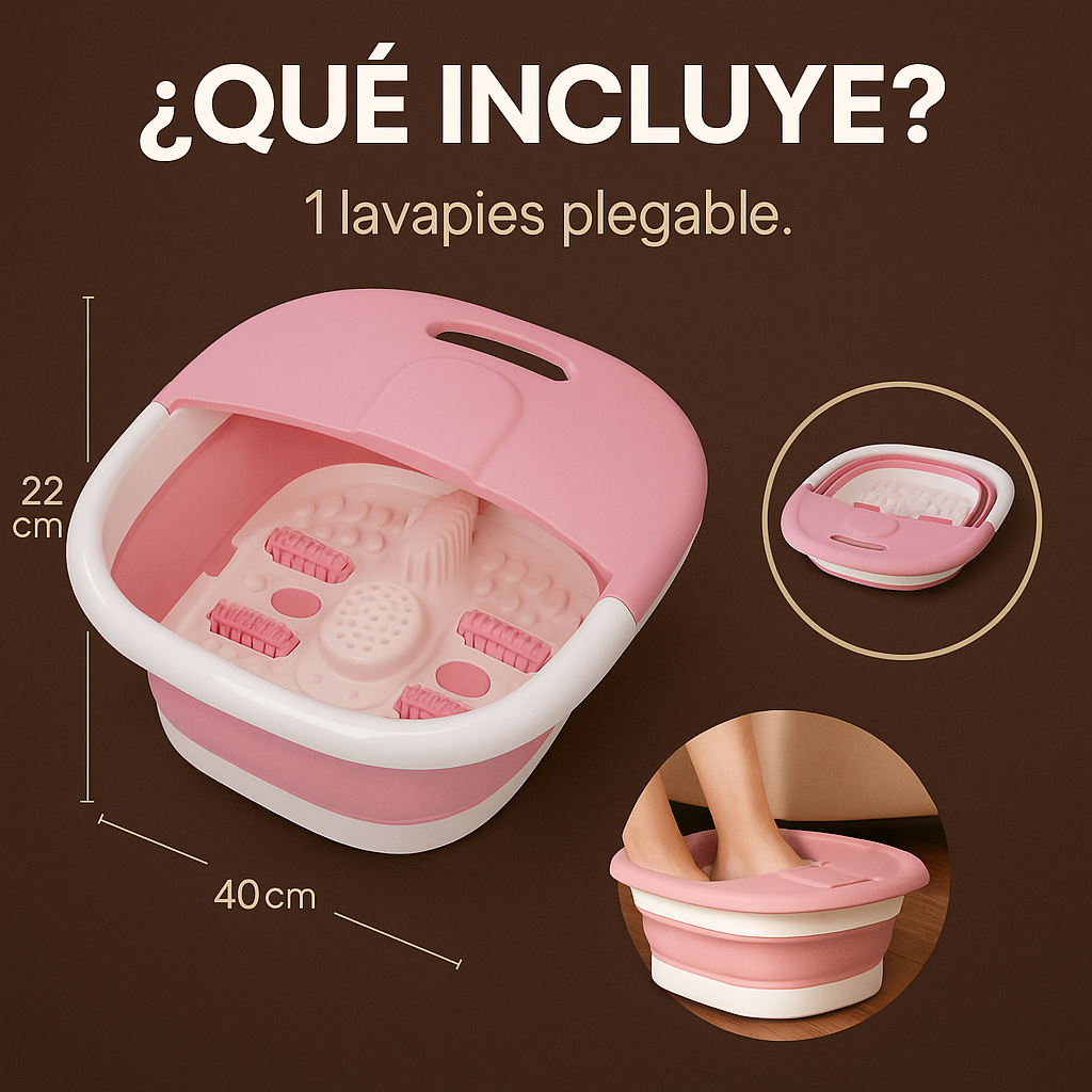 Masaje, calor y confort en un solo producto - Tina Masajeadora Eléctrica Plegable