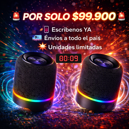 SE PEGA DONDE SEA, APRUEBA DE AGUA, TODO EN UNO SOLO CON ESTE BAFLE 2 EN 1