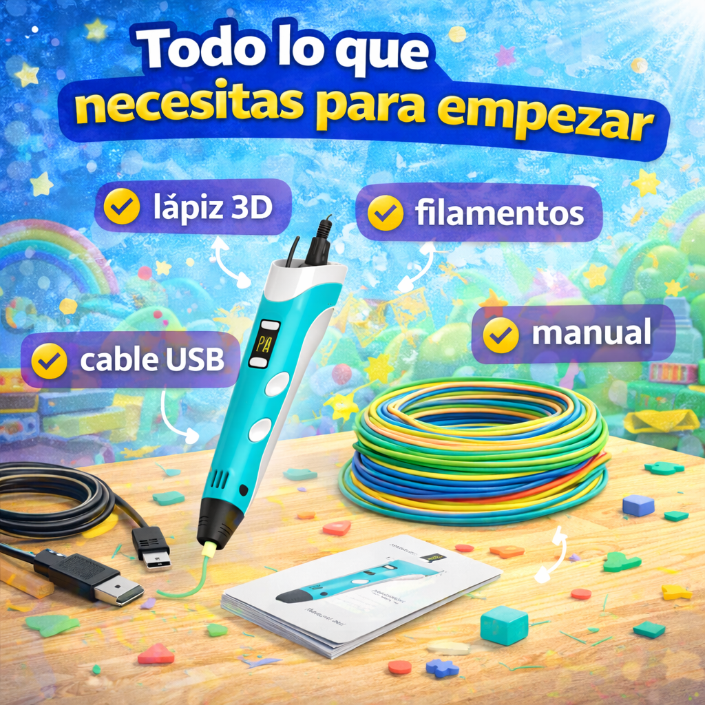 🧠 Aprende, diseña y crea en 3D de forma divertida - Lapiz 3D