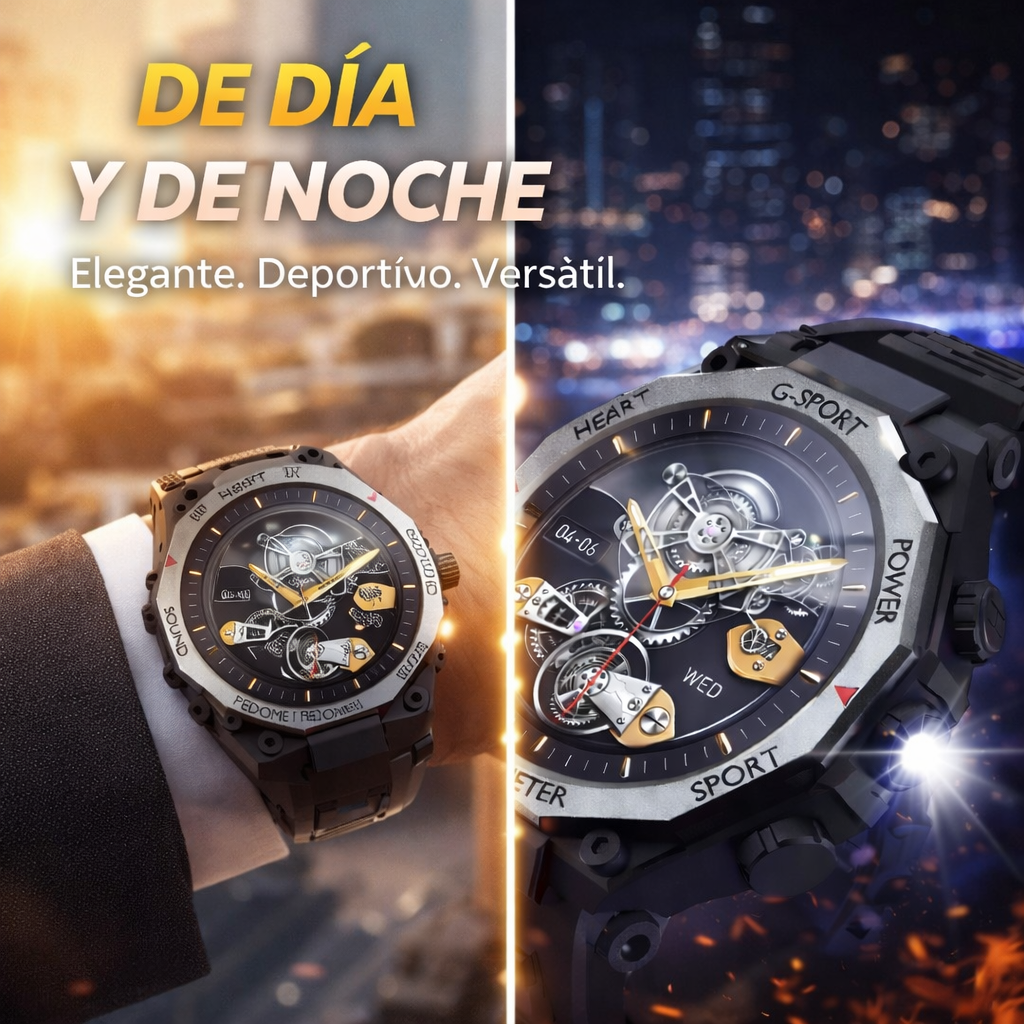 Estilo que rinde con el reloj gt60