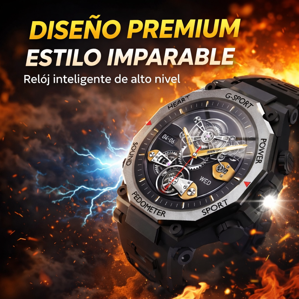 Estilo que rinde con el reloj gt60