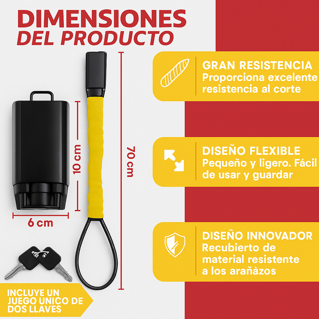 Cinturón Bloqueador Antirrobo para Automóviles