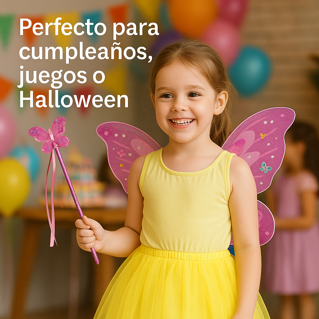El disfraz que hace sentir a tu niña como un hada de verdad. - ALAS DE MARIPOSA.