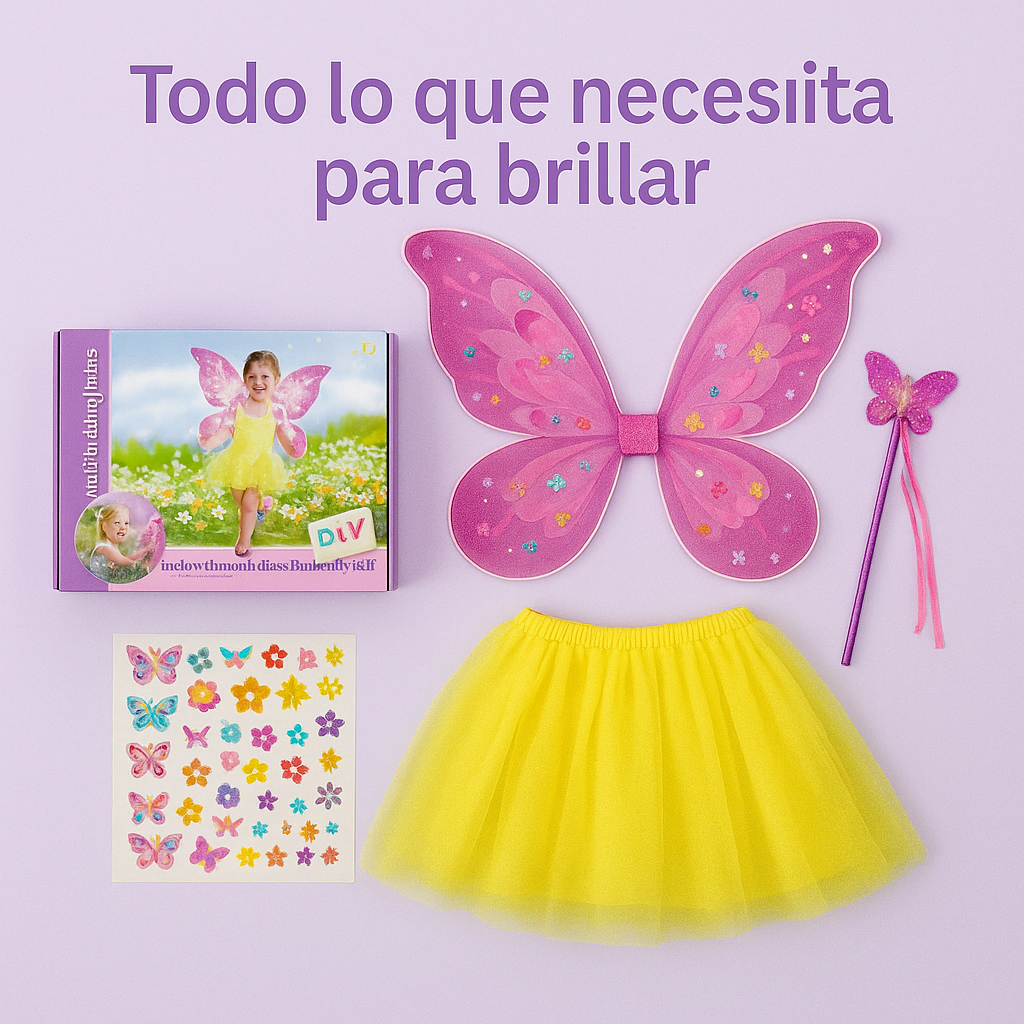 El disfraz que hace sentir a tu niña como un hada de verdad. - ALAS DE MARIPOSA