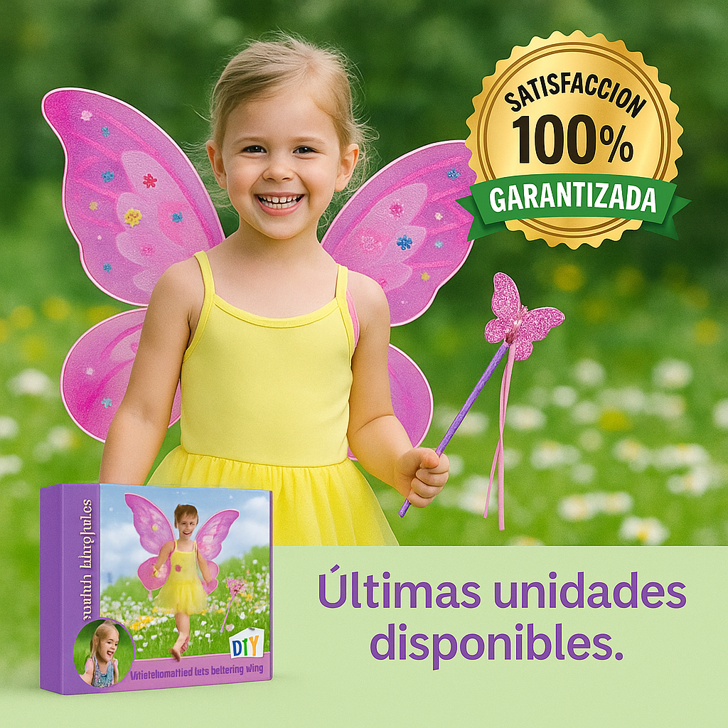 El disfraz que hace sentir a tu niña como un hada de verdad. - ALAS DE MARIPOSA