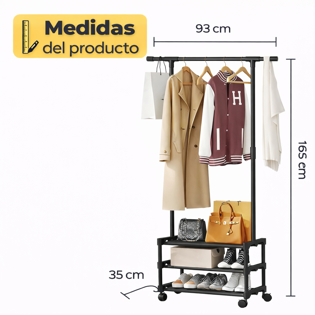 Todo en un solo lugar - PERCHERO Y ZAPATERA 3 NIVELES