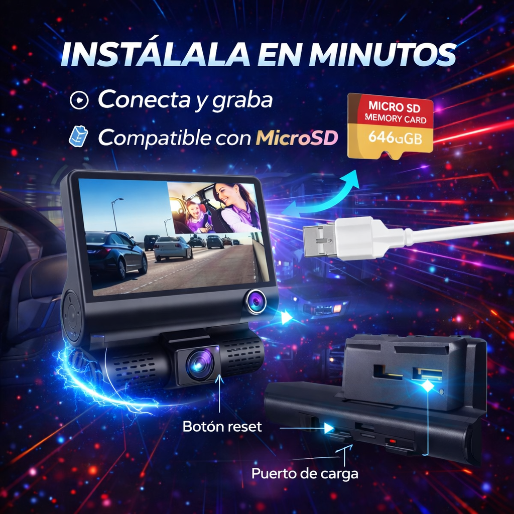 Triple protección en un solo dispositivo con el Visionroad Mirror Dvr