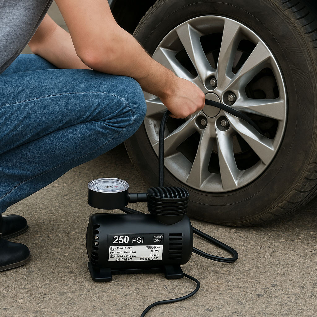 Mini Compresor Portátil 12V 300 PSI – Infla Llantas y Más en Minutos