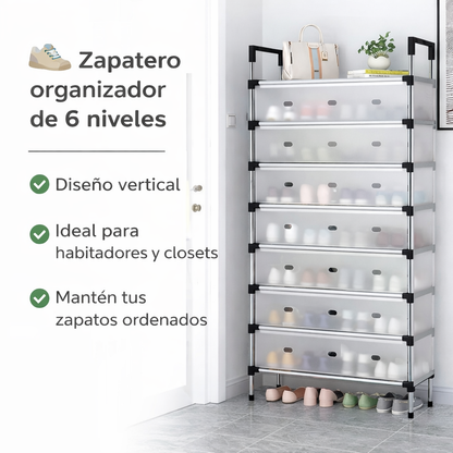 Ordena tus zapatos en segundos - ORGANIZADOR ZAPATOS 6 NIVELES