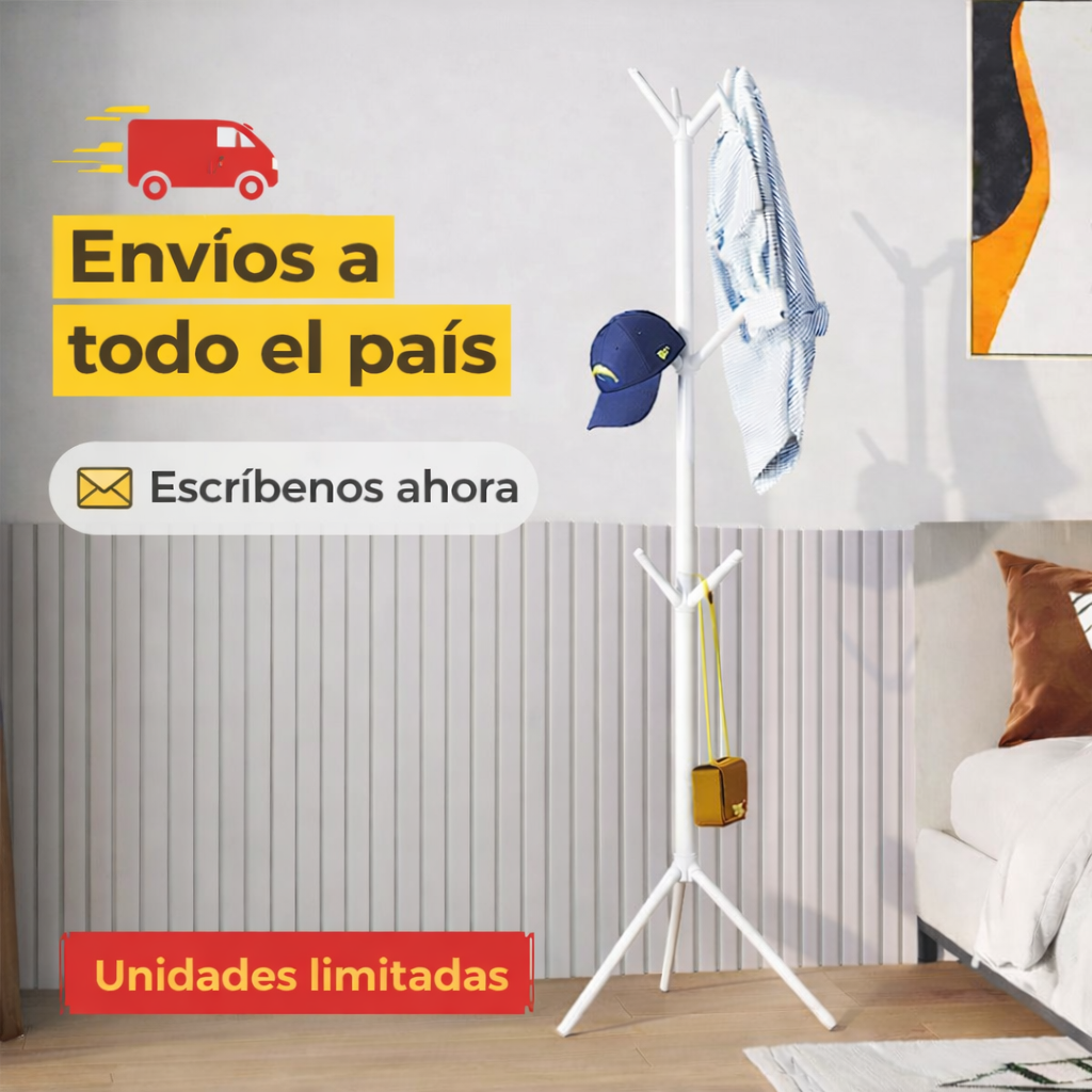 Más espacio, menos desorden - PERCHERO DE METAL