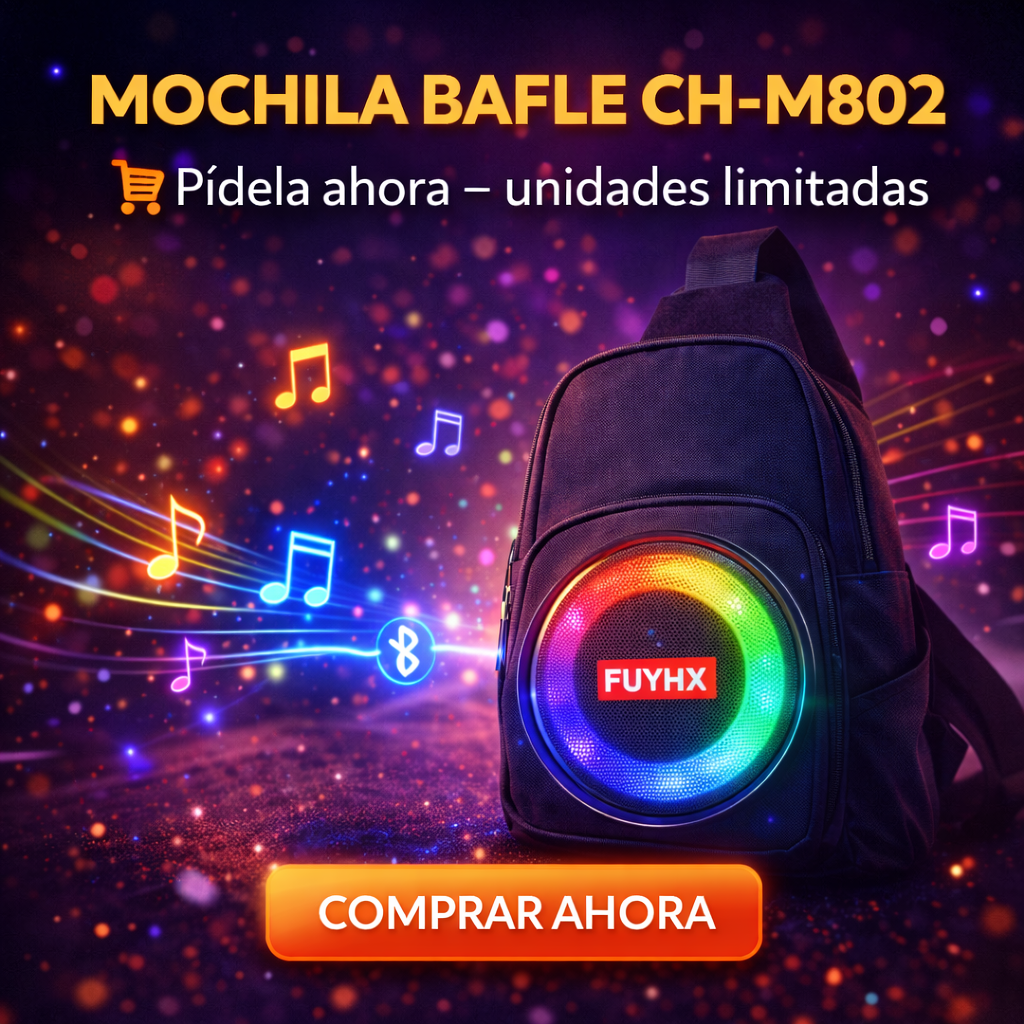 Tu música ahora camina contigo con la mochila parlante