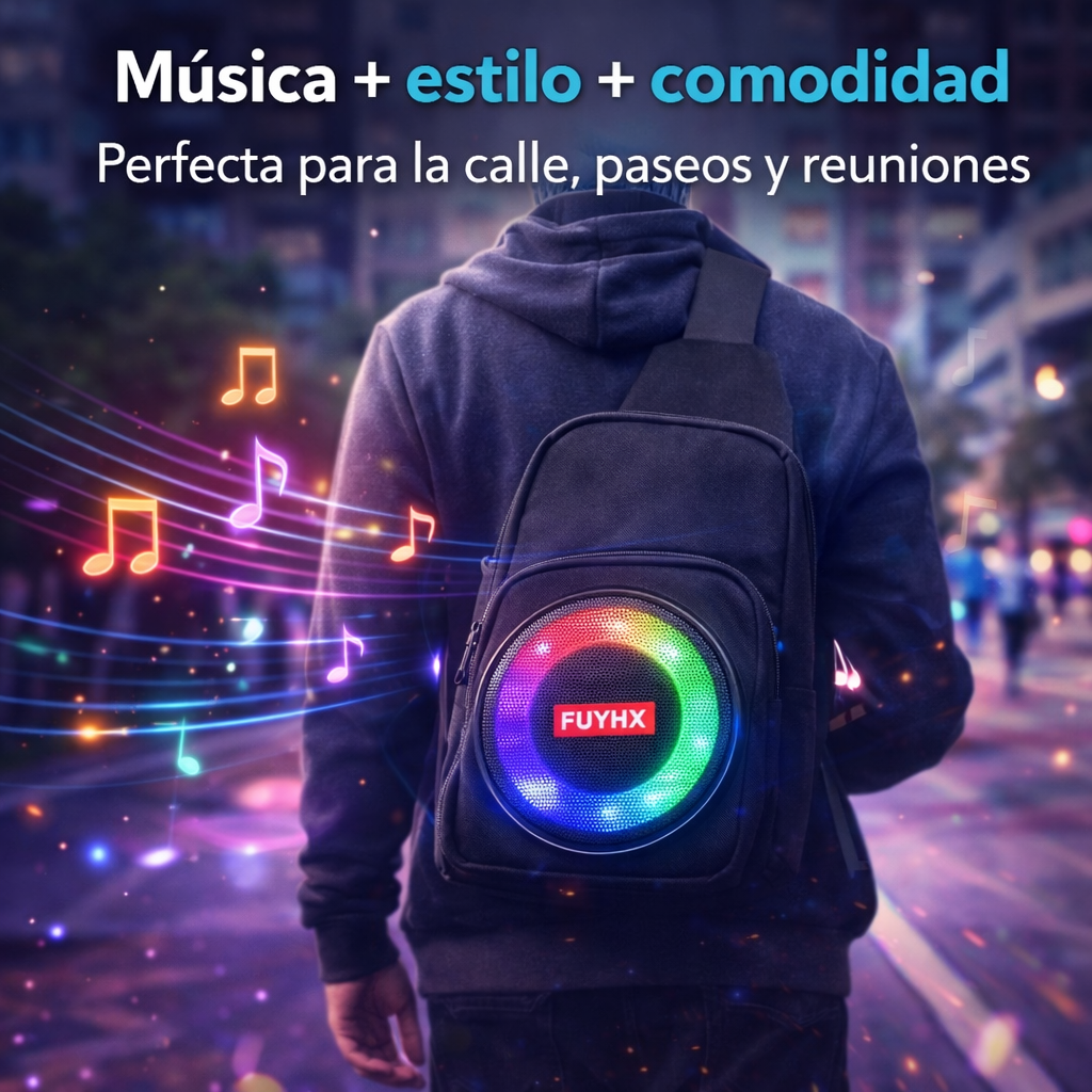 Tu música ahora camina contigo con la mochila parlante