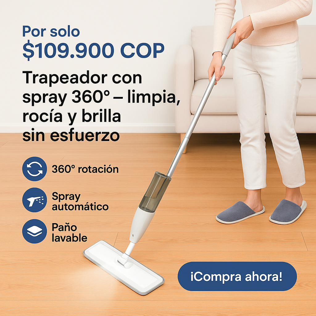 Transforma tu manera de limpiar. - TRAPEADOR CON SPRAY
