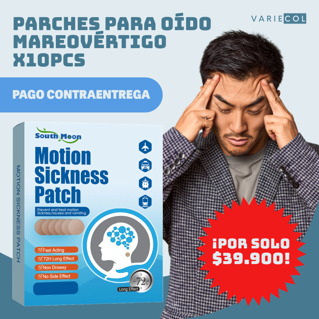 PARCHES DE OIDO PARA MAREO O VERTIGO