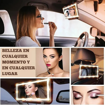 El espejo led que toda mujer necesita en su auto
