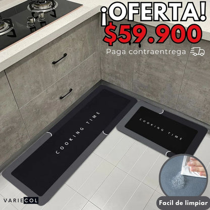 COMBO TAPETE DE COCINA ANTIDESLIZANTE® ULTRA ABSORBENTE LARGO Y CORTO 120CM X 40CM