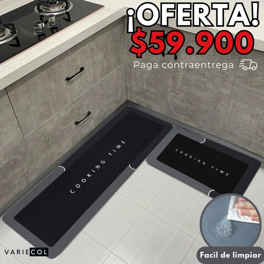 COMBO TAPETE DE COCINA ANTIDESLIZANTE® ULTRA ABSORBENTE LARGO Y CORTO 120CM X 40CM
